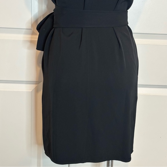 Everlane Black Sleeveless Knee Length Wrap Dress 0 - Picture 8 of 10